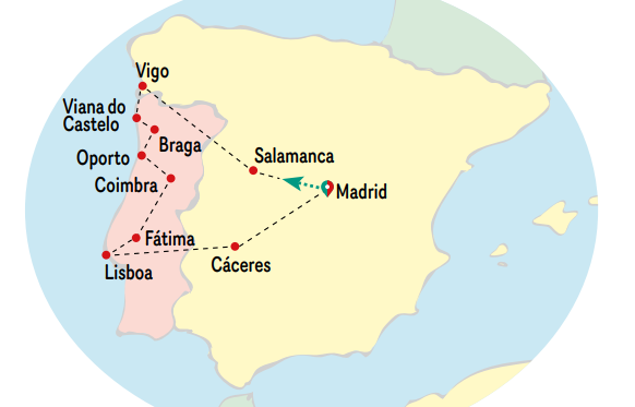Mapa del viaje